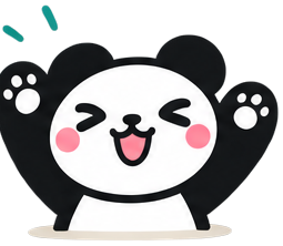 RoveKin panda celebrating
