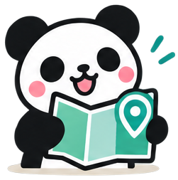 Panda checking map location