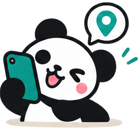 Panda connecting tracker with phone